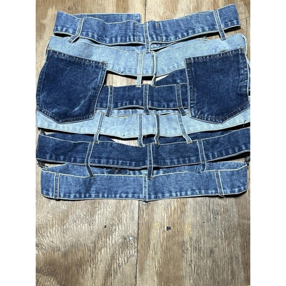 I Love DIY Denim Skirt Women Medium Casual Jean Cotton Denim Mini @D3 Blue - Picture 2 of 5